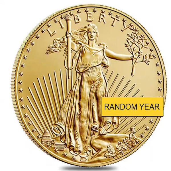 1 oz Gold American Eagle $50 Coin BU (Random Year) Regular price $3,573.00 Sale price $4,195.00